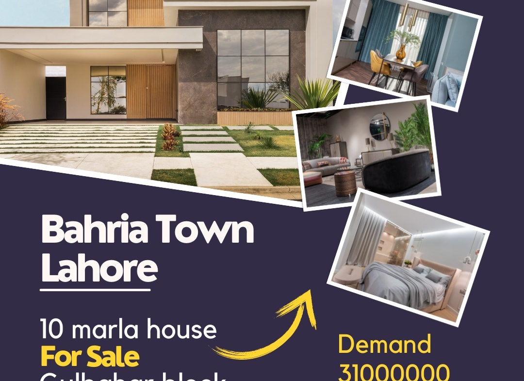 Bahria Town : 𝟏𝟎 𝐦𝐚𝐫𝐥𝐚 𝐇𝐨𝐮𝐬𝐞 𝐟𝐨𝐫 𝐒𝐚𝐥𝐞 𝐆𝐮𝐥𝐛𝐚𝐡𝐚𝐫 𝐁𝐥𝐜𝐨𝐤 𝐇𝐨𝐮𝐬𝐞 #𝟑𝟏𝟒