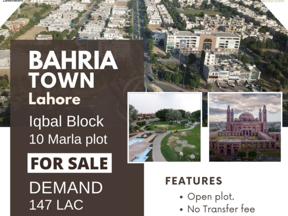 𝐁𝐚𝐡r𝐢𝐚 𝐓𝐨𝐰𝐧 𝐋𝐚𝐡𝐨𝐫𝐞 𝐈𝐪𝐛𝐚𝐥 𝐁𝐥𝐨𝐜𝐤 𝟏𝟎 𝐌𝐚𝐫𝐥𝐚 𝐏𝐥𝐨𝐭 𝐟𝐨𝐫 𝐒𝐚𝐥𝐞