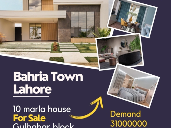Bahria Town : 𝟏𝟎 𝐦𝐚𝐫𝐥𝐚 𝐇𝐨𝐮𝐬𝐞 𝐟𝐨𝐫 𝐒𝐚𝐥𝐞 𝐆𝐮𝐥𝐛𝐚𝐡𝐚𝐫 𝐁𝐥𝐜𝐨𝐤 𝐇𝐨𝐮𝐬𝐞 #𝟑𝟏𝟒